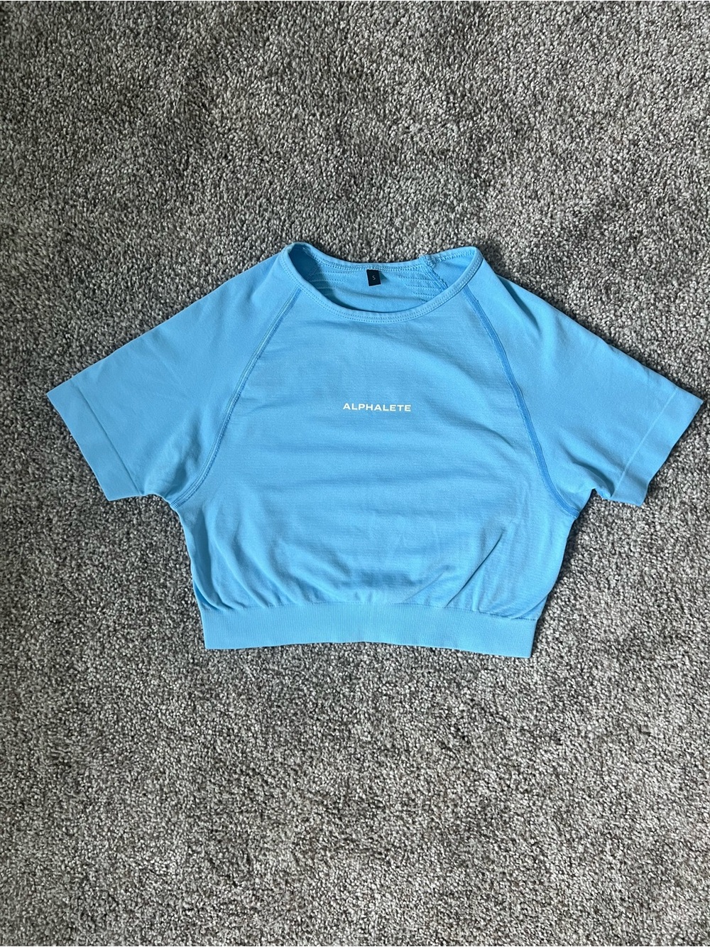 Alphalete Light Blue Cropped Active Tee